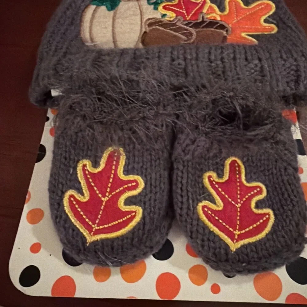 Little Me Baby Pumpkin Autumn Hat and Booties 0-6 months NEW NWT Cute Fall Gift!